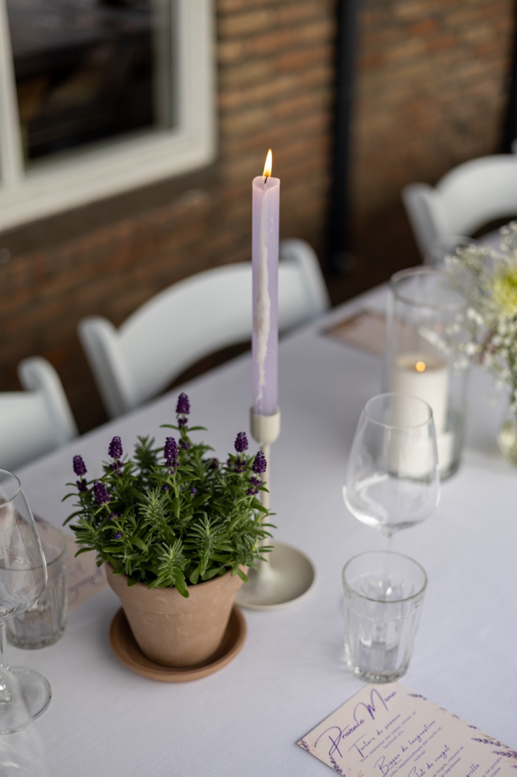 Private dining bij kaarslicht